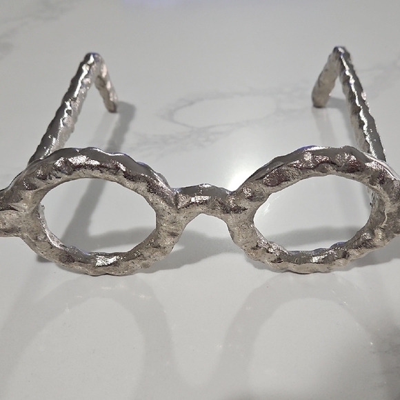 Other - Silver Textured Decorative Glasses